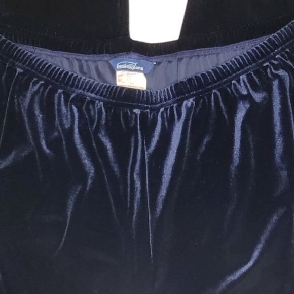 + Blue Velour lounge pants plus size - Picture 3 of 6